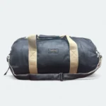 Large Black Round Artificial Leather Duffle Bag – Weekend & Travel Use AT 050106 Black