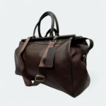 High Quality Artificial Leather Travel Bag For Vacation Trips 2322 chocolate - Image 3