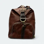 Classic Artificial Leather Weekend Travel Bag 3381 Chocolate - Image 3