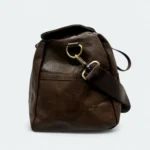 Smart Artificial Leather Travel Duffel With Shoulder Strap 3514 Chocolate - Image 4