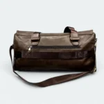 Smart Artificial Leather Travel Duffel With Shoulder Strap 3514 Chocolate - Image 3