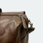 Smart Artificial Leather Travel Duffel With Shoulder Strap 3514 Chocolate - Image 5