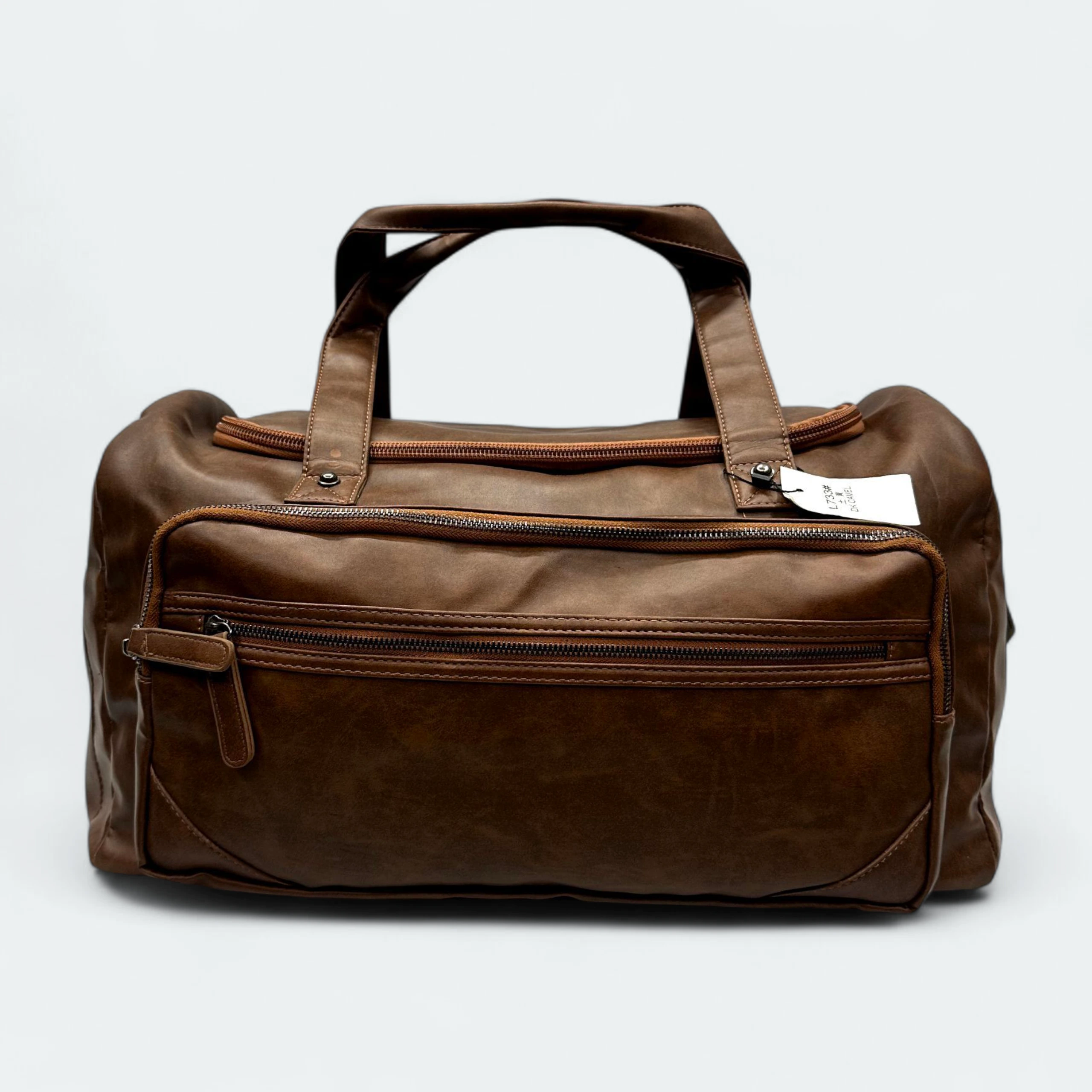 IMG_5152 Classic Artificial Leather Travel Bag - Travel In Style L733 Brawn - Image 1
