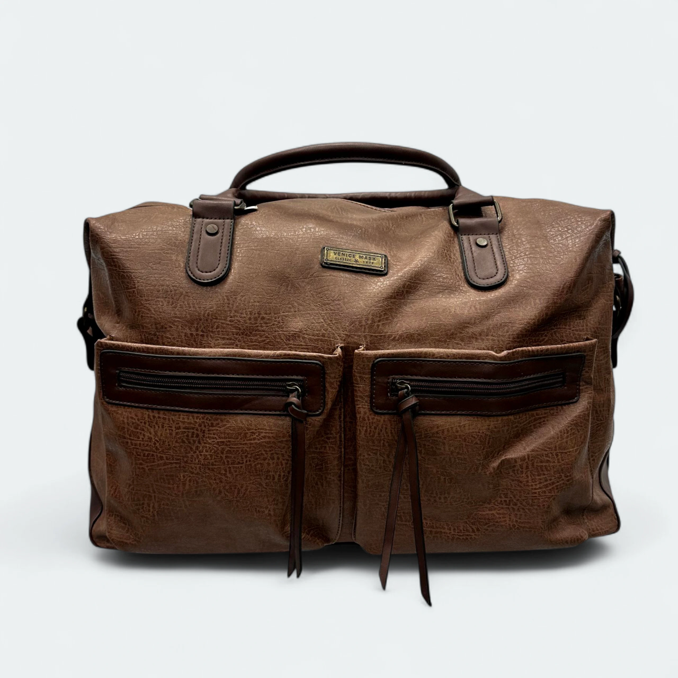 IMG_5164 Oversized Durable Artificial Leather Travel Bag 121 Chocolate - Image 1