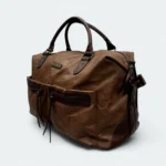 Oversized Durable Artificial Leather Travel Bag 121 Chocolate - Image 2