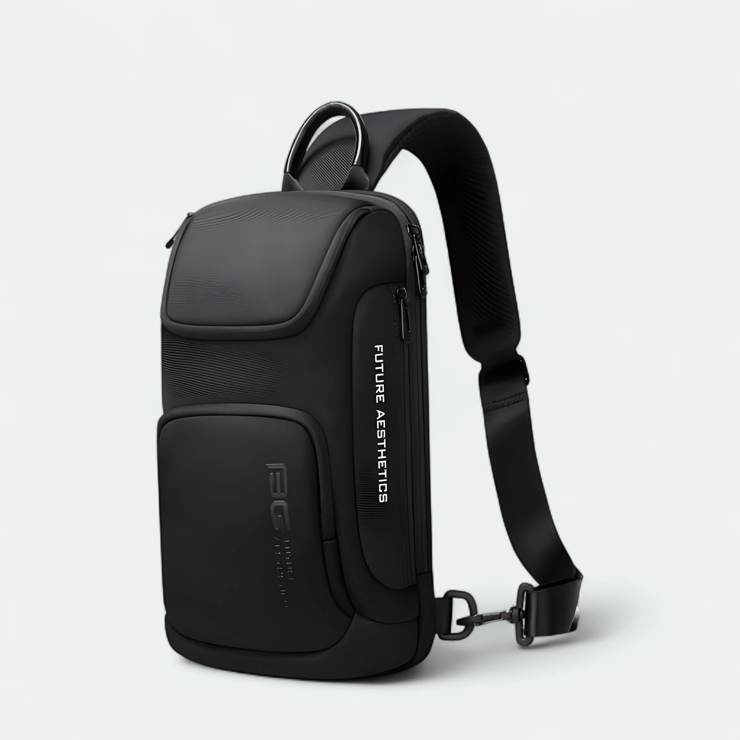 1756821842918 BANGE 7565 Waterproof Oxford Crossbody Bag Black - Image 1