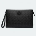 Classic Gucci Logo Embossed Hand Bag 8150-11 Black