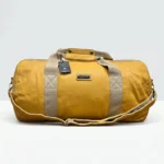 Large Black Round Artificial Leather Duffle Bag – Weekend & Travel Use AT 050106 Yellow