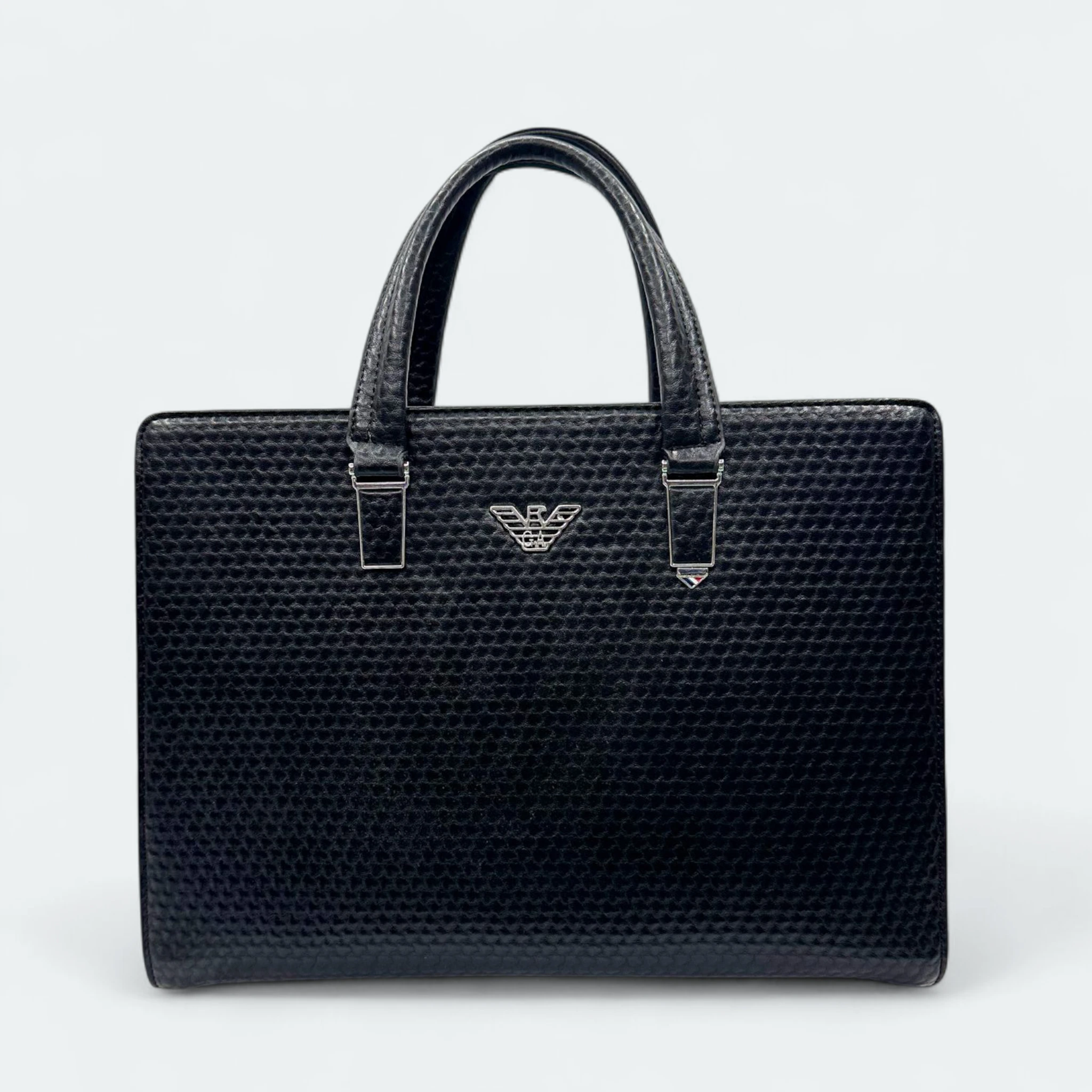IMG_3969.HEIC (1) Armani Executive Artificial Leather Office & Business Bag Style Black - Image 1