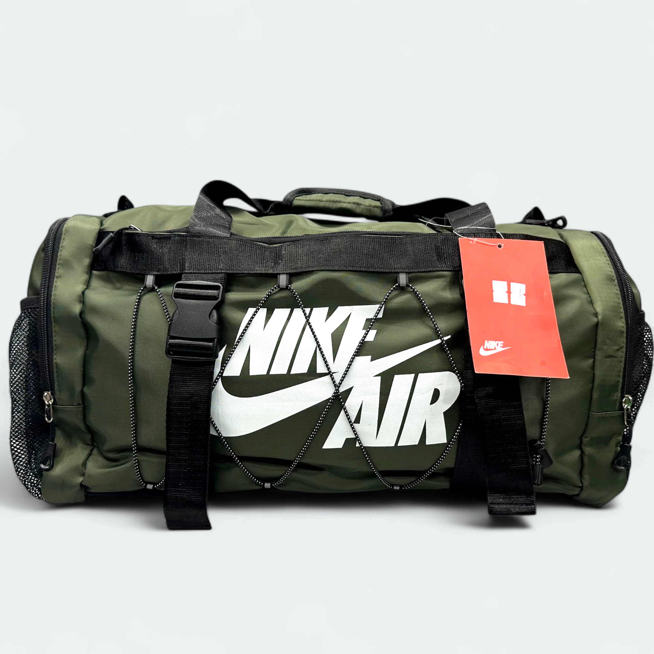IMG_6422 Stylish Nylon Fabric Gym Bag With Shoe Chamber 7840 Military Green - Image 1
