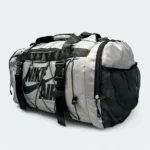 Stylish Nylon Fabric Gym Bag With Shoe Chamber 7840 Grey - Image 2