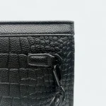 MontBlanc Crocodile Pattern Hand Bag 8150-9 Black - Image 5