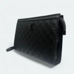 Louis Vuitton Damier Noir Artificial Leather Hand Clutch 8150-05 Black - Image 2