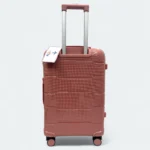 Lightweight Premium Quality PP Luggage Spinner Wheels M6910 Rose Pink - Image 3