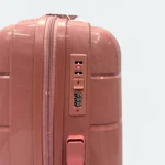 Lightweight Premium Quality PP Luggage Spinner Wheels M6910 Rose Pink - Image 4