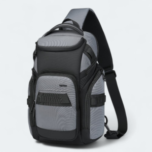 OZUKO 9809 Stylish Chest Bag Oxford Cloth Waterproof Single Shoulder Crossbody Bag – grey