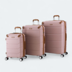 Hard Collection travel luggage set from the brand Goby London 2406 Pink - Image 5