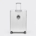 Premium Rolling Suitcase With 3 -TSA Lock Front Open Luggage 046 Silver - Image 4