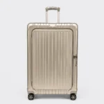 Premium Rolling Suitcase With 3 -TSA Lock Front Open Luggage 046 Titanium Gold
