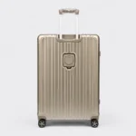 Premium Rolling Suitcase With 3 -TSA Lock Front Open Luggage 046 Titanium Gold - Image 3