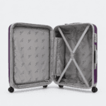 Premium quality polycarbonate luggage featuring TSA lock, 360° spinner wheels 1801 Purple - Image 4