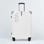 Stay Classy Luxury White Travel Suitcase – Lightweight & Durable 3211