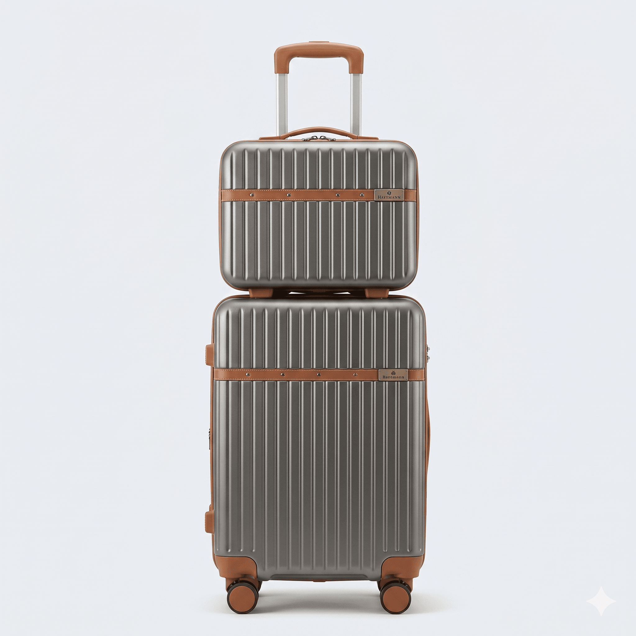 Gemini_Generated_Image_7oxx167oxx167oxx Smartpolo Luxury Travel Luggage Set 20 Inch + Beauty Case - SP 153 Grey - Image 1