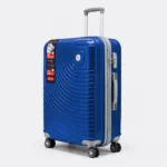 Premium quality polycarbonate luggage featuring TSA lock, 360° spinner wheels 1801 Blue - Image 2