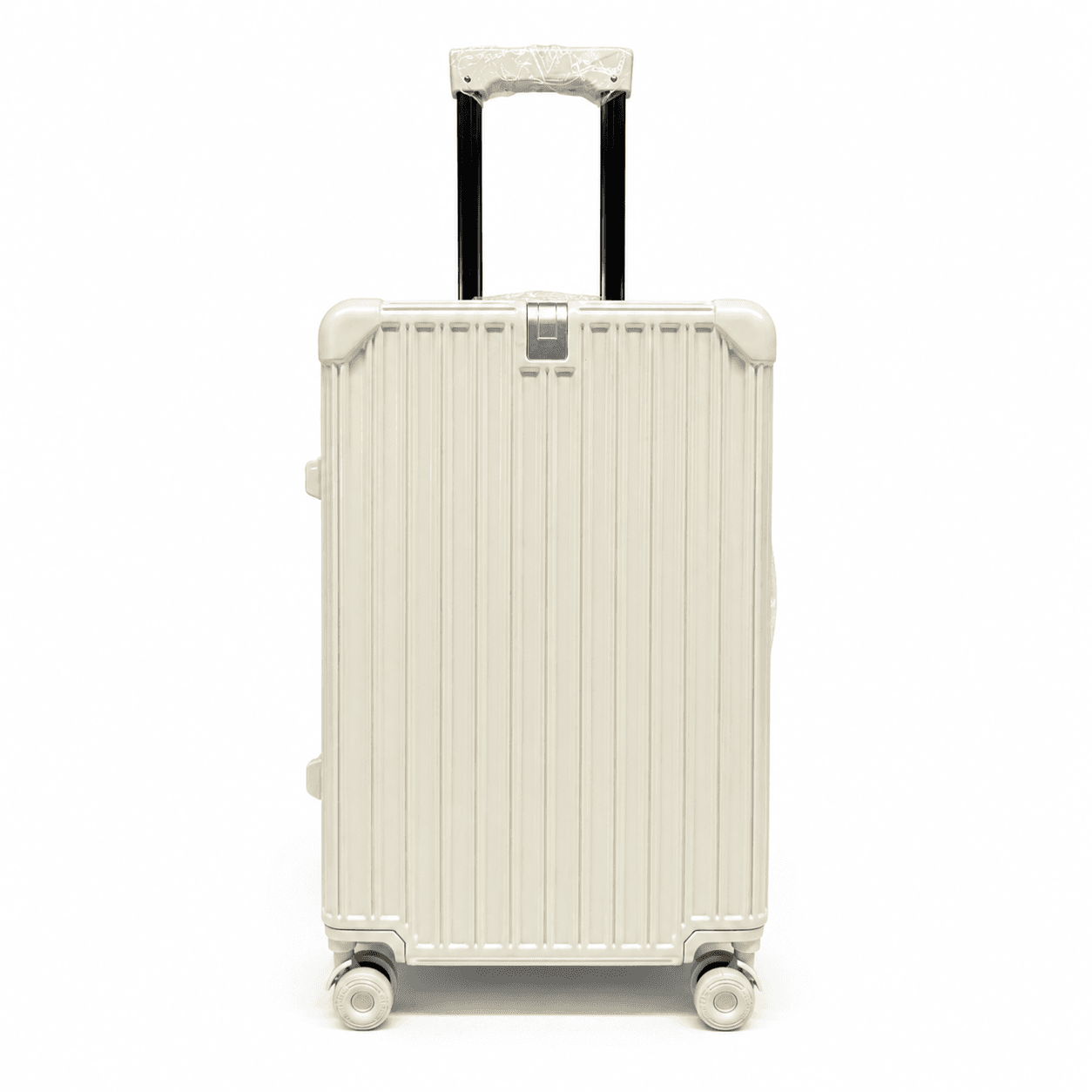 w 22 Premium Cabin & Check-In Suitcase – Hard Case Travel Luggage C9090 White - Image 1