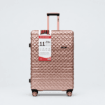 Lightweight Rose Gold Spinner Suitcase for Business & Vacation 001