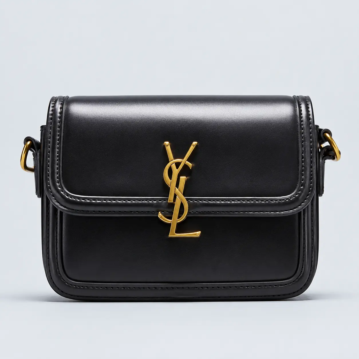 ChatGPT Image Jul 8, 2026, 07_04_37 PM YSL Smooth Leather Shoulder Bag 18816 Black - Image 1