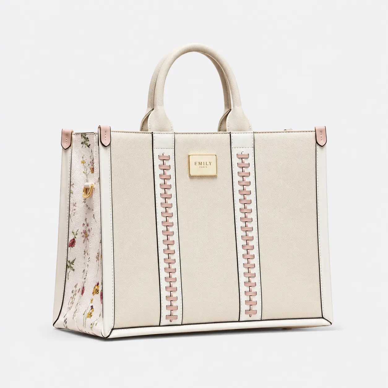 Emily Paris Cream Floral Tote Bag 6011
