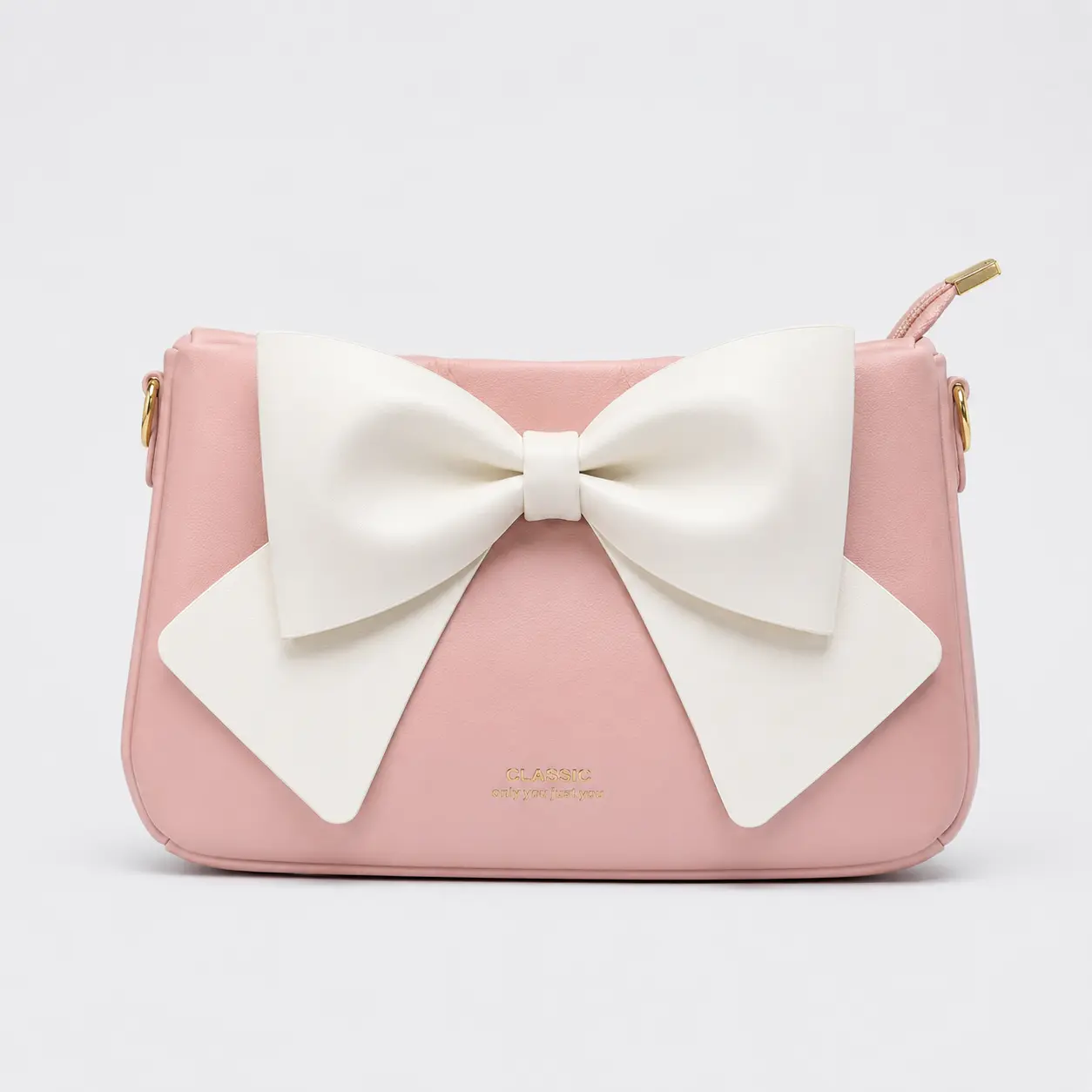 ChatGPT Image Jul 8, 2026, 12_06_37 PM Elegant Classic Pink White Bow Handbag 00004 - Image 1