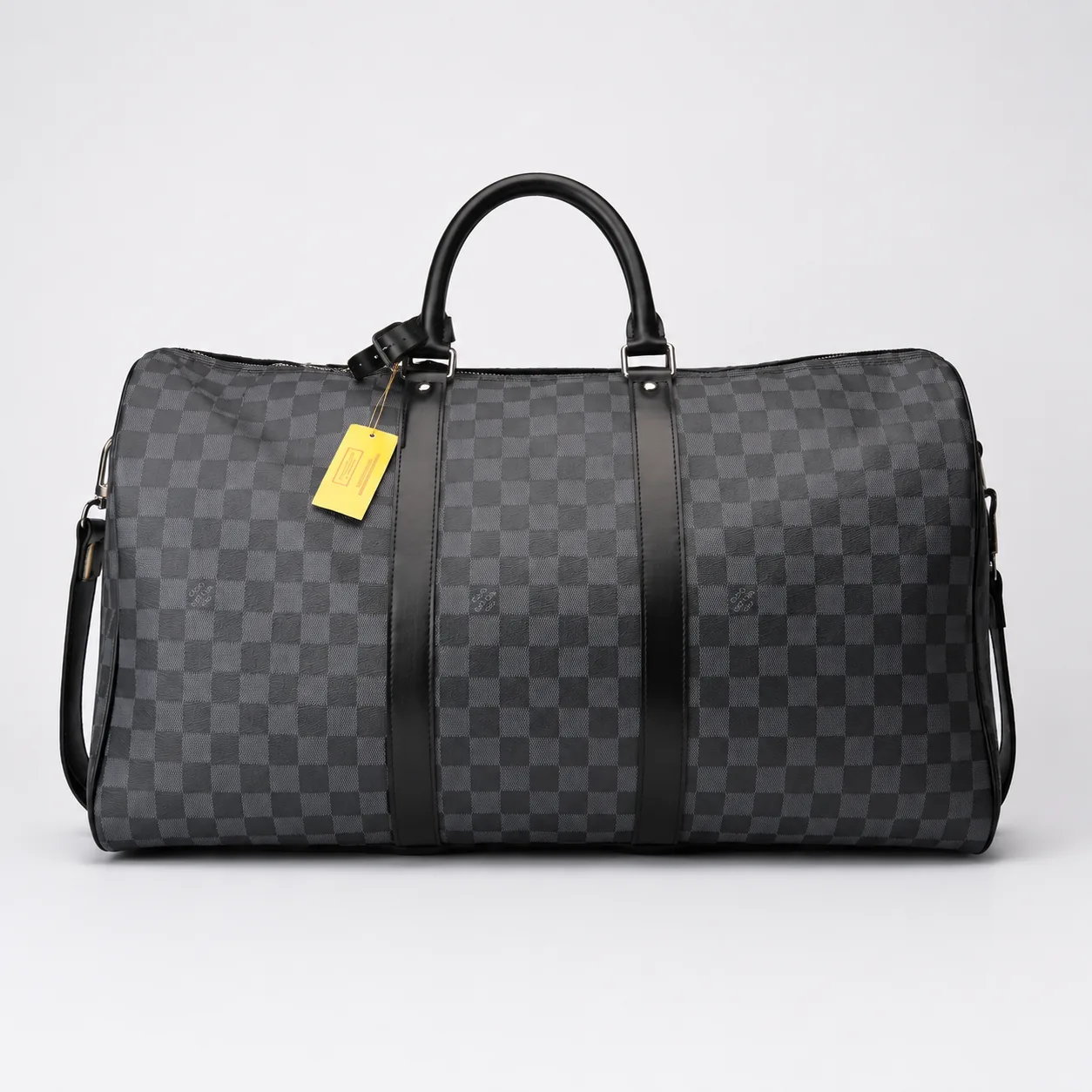 ChatGPT Image Aug 30, 2026, 04_20_25 PM Louis Vuitton Keepall Bandoulière 50 Monogram Eclipse Canvas Grey M41414 Check (Replica) - Image 1