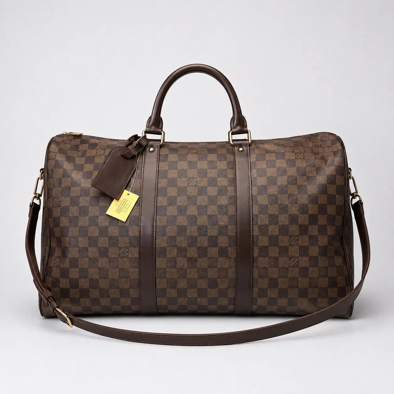 ChatGPT Image Aug 30, 2026, 04_22_52 PM Louis Vuitton Keepall Bandoulière 50 Monogram Eclipse Canvas Coffee M41414 Check (Replica) - Image 1