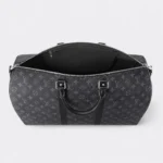 Louis Vuitton Keepall Bandoulière 50 Monogram Eclipse Canvas M41414 Black (Replica) - Image 3