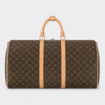 Louis Vuitton Keepall Bandoulière 50 Monogram Eclipse Canvas Brown M41414 (Replica) - Image 4