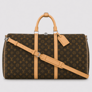 Louis Vuitton Keepall Bandoulière 50 Monogram Eclipse Canvas Brown M41414 (Replica)