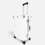Stylish & Durable Aluminium Frame Luggage – ABS+PC Hard Shell Suitcase – 317- WHITE - Image 2