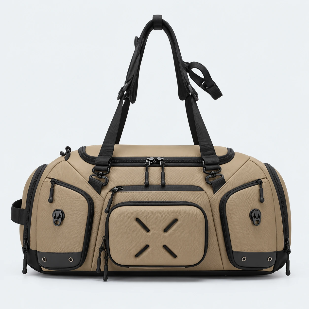 ChatGPT Image Sep 12, 2026, 06_52_18 PM OZUKO 9834 46L Travel Backpack – Waterproof Duffel Bag, Shoe Compartment & 180° Opening Brown - Image 1