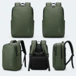 BANGE 3068 Laptop Backpack – 15.6" Laptop, 20–35L, USB & Anti-Theft Green - Image 3