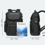 OZUKO 9409 Laptop Backpack – 15.6" Laptop, 23L, USB Charging & Water-Resistant - Image 4