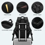 OZUKO 9405S Laptop Backpack – 16" Laptop, 22L, USB & Water-Resistant - Image 4