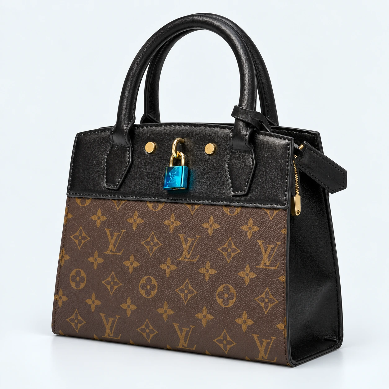 ChatGPT Image Sep 17, 2026, 03_18_10 PM Louis Vuitton Locky BB Monogram Handbag – Crème Beige Luxury Top Handle Bag Black 98803 - Image 1