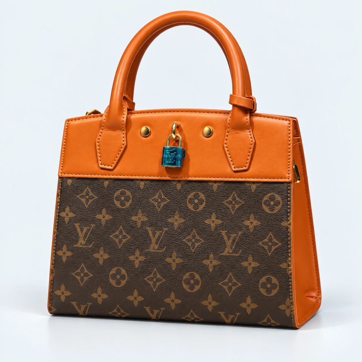 ChatGPT Image Sep 17, 2026, 03_18_13 PM Louis Vuitton Locky BB Monogram Handbag – Crème Beige Luxury Top Handle Bag Brown 98803 - Image 1