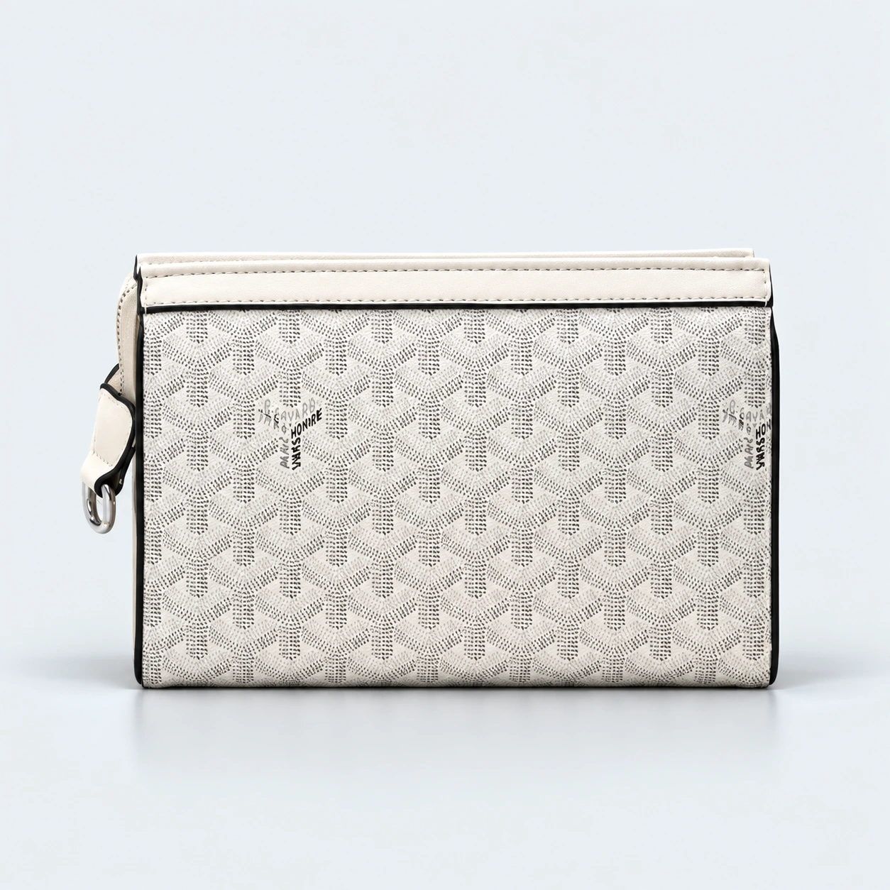 ChatGPT Image Sep 17, 2026, 10_36_49 PM Goyard Conti Goyardine Pouch – White Monogram Luxury Clutch Bag with PU Leather Trim 96133 - Image 1