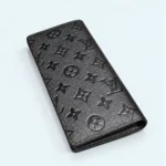 Louis Vuitton Brazza Long Wallet Monogram Eclipse, 16 Card Slots & Coin Pocket Embossed BLack 62665 - Image 4