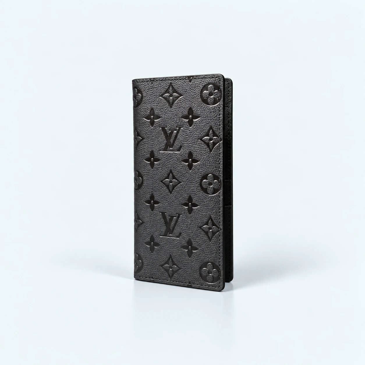 ChatGPT Image Sep 22, 2026, 01_13_07 PM Louis Vuitton Brazza Long Wallet Monogram Eclipse, 16 Card Slots & Coin Pocket Embossed BLack 62665 - Image 1
