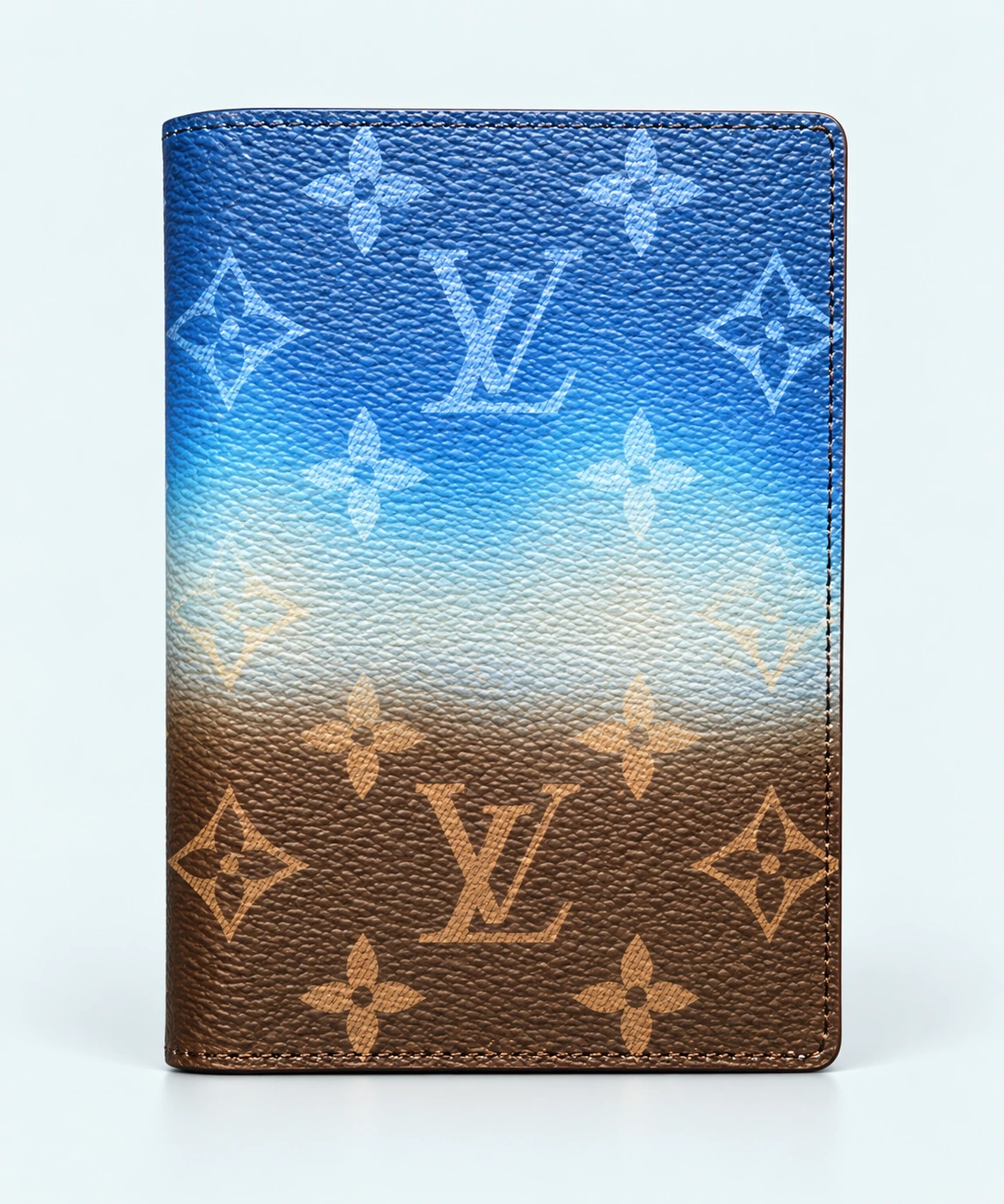 ChatGPT Image Sep 22, 2026, 08_49_12 PM Louis Vuitton Monogram Gradient Multiple Passport Cover M64502 – Blue Brown - Image 1