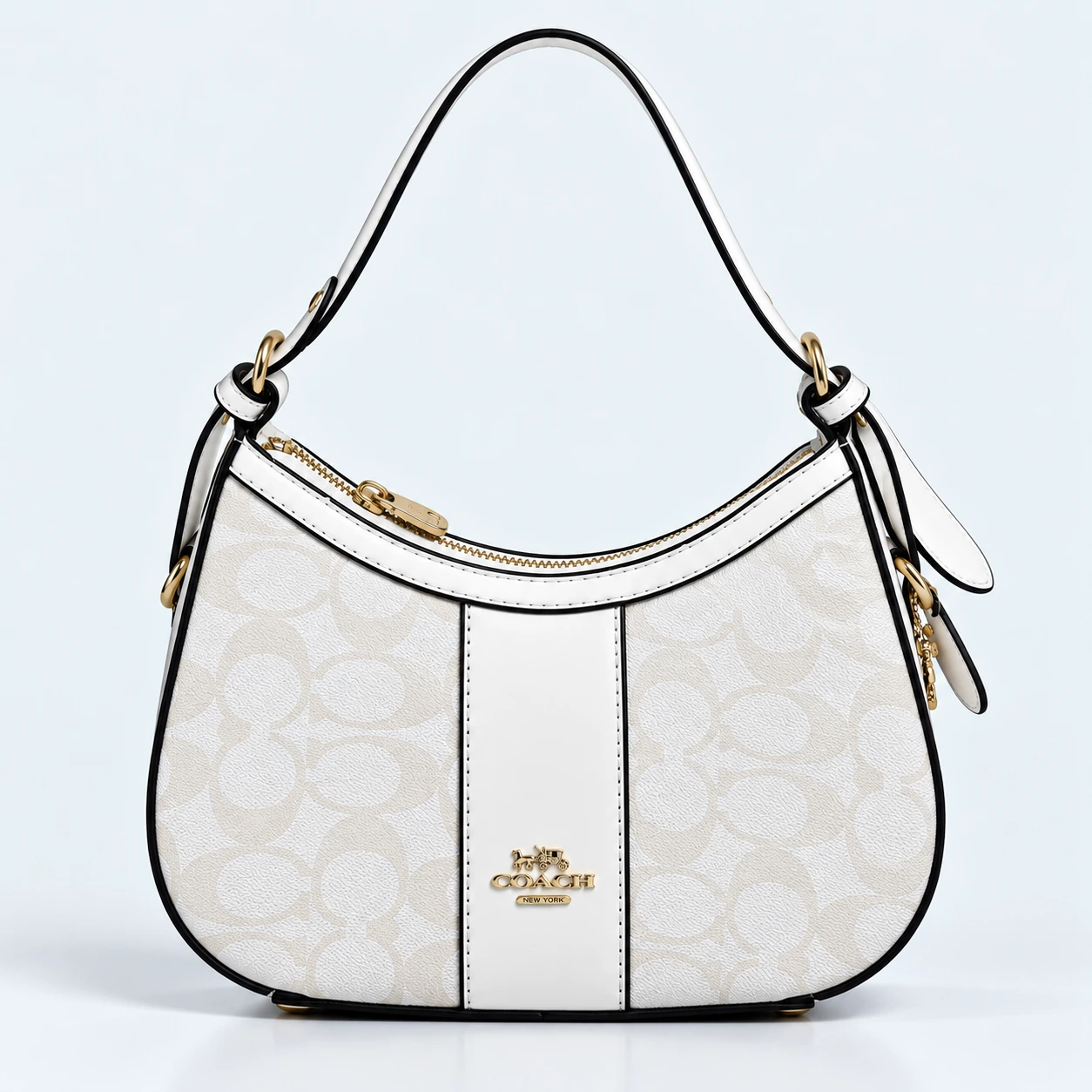 ChatGPT Image Sep 23, 2026, 02_13_06 PM Coach Signature Jacquard Hobo Bag –7001 White - Image 1